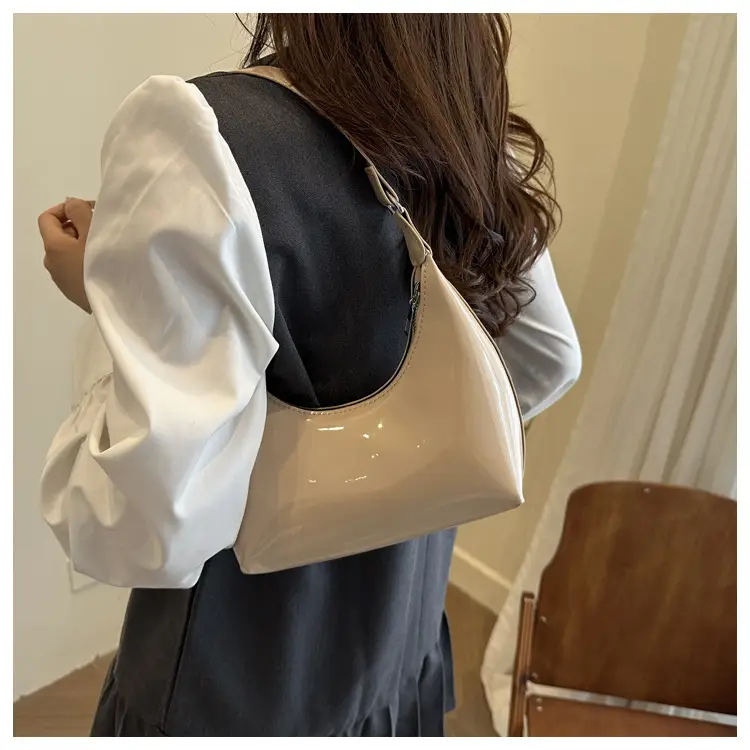 Glossy Beige Shoulder Bag for Women — feature 16