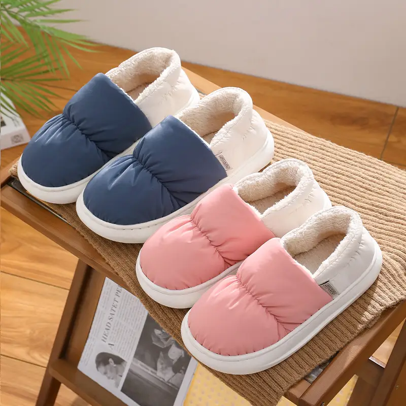 Women Fleece Lined Warm Slippers Purple Winter Indoor - Image 9