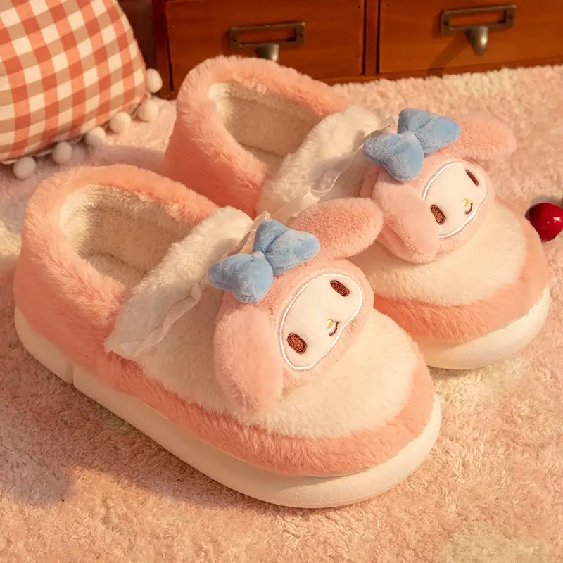 Cute Cartoon Dog Slippers for Women Winter Warm - Image 2