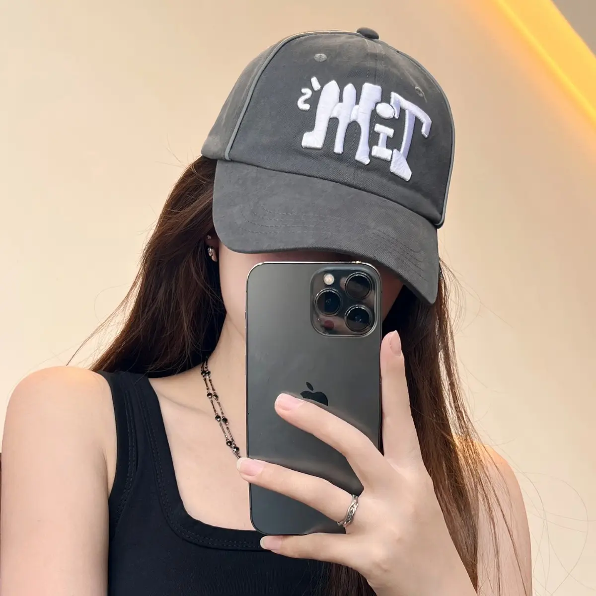 Women Korean Style Baseball Cap with Embroidered Design - Image 7