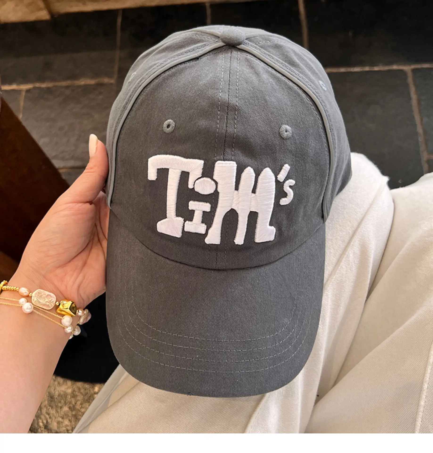 Women Korean Style Baseball Cap with Embroidered Design — feature 17