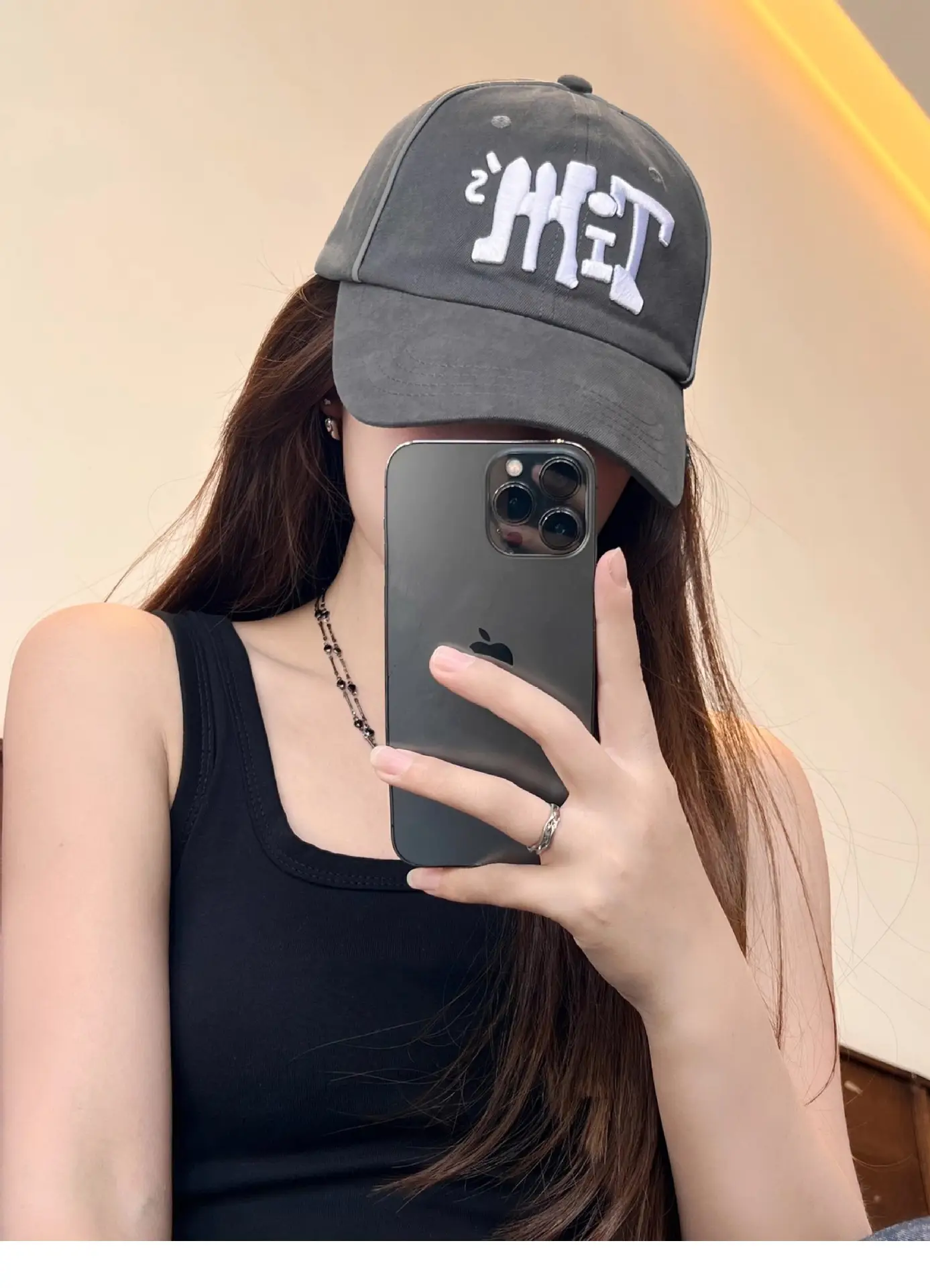 Women Korean Style Baseball Cap with Embroidered Design — feature 2