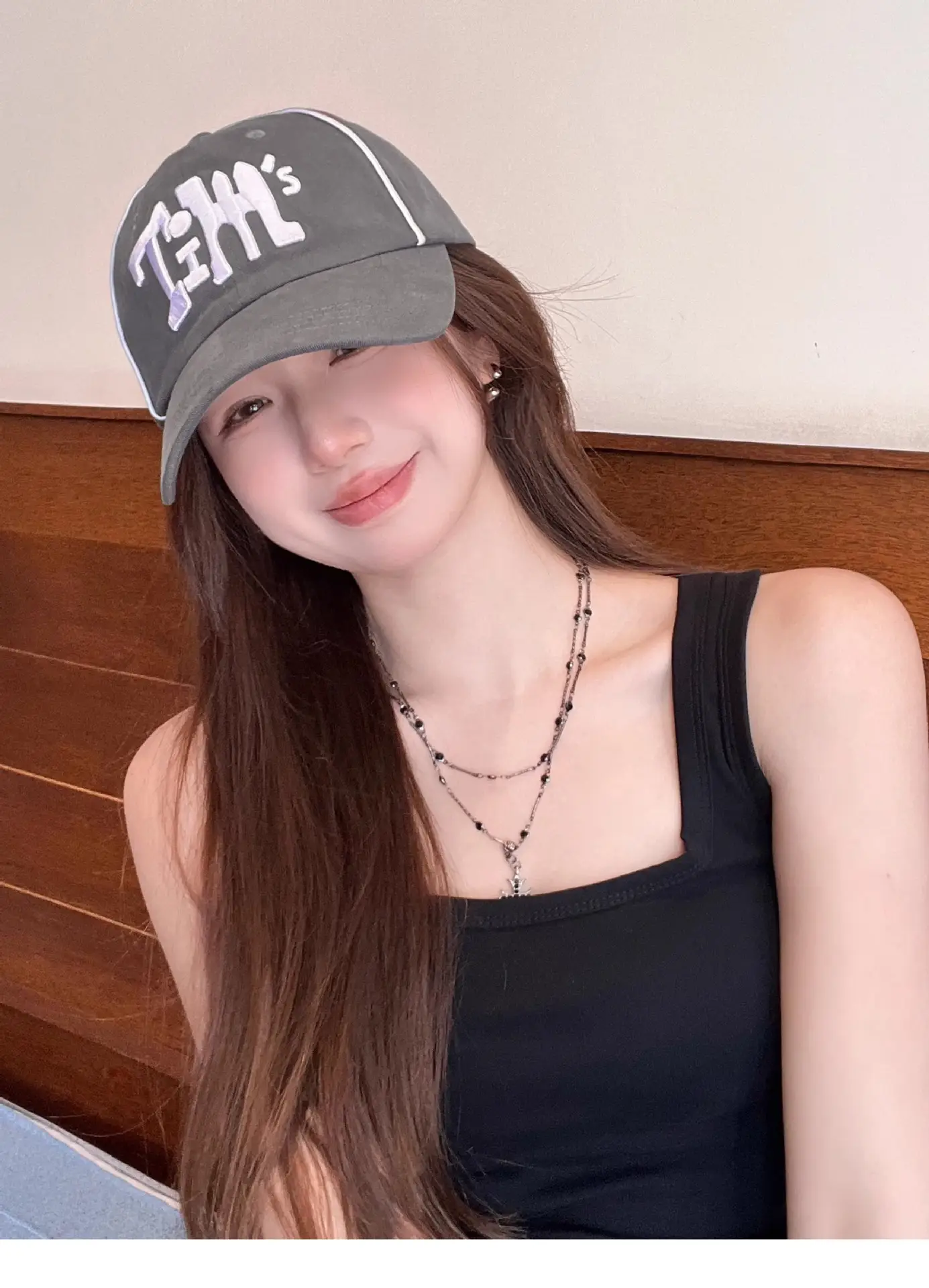 Women Korean Style Baseball Cap with Embroidered Design — feature 7