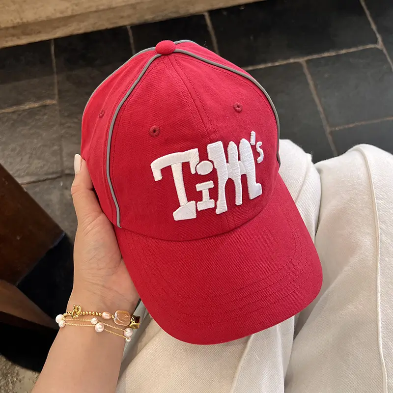 Women Korean Style Baseball Cap with Embroidered Design - Image 2