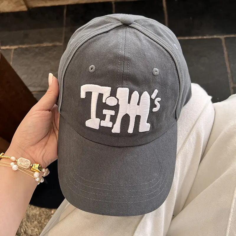 Women Korean Style Baseball Cap with Embroidered Design - Image 3
