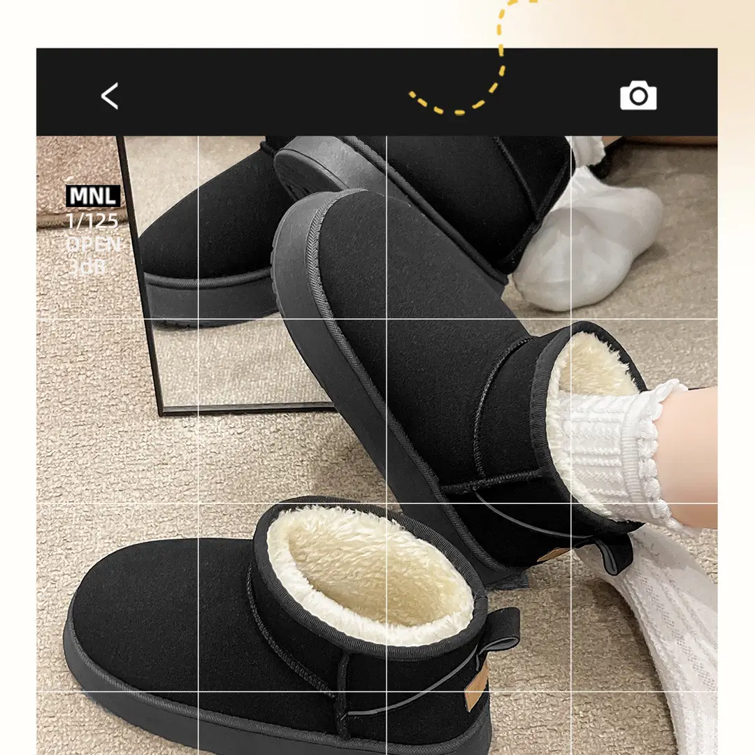 Thick-Soled Plus Velvet Snow Boots for Women's Outer Wear Thick-Soled Winter New Fur Integrated Short Boots Non-Slip Plush Cotton Shoes — feature 4