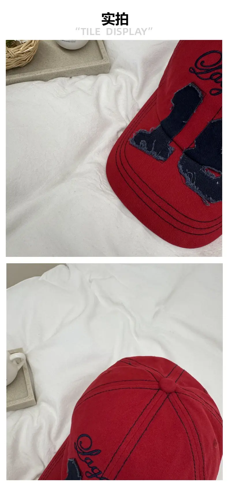 Korean Ig 18 Cap Women All Season Vintage Distressed — feature 4