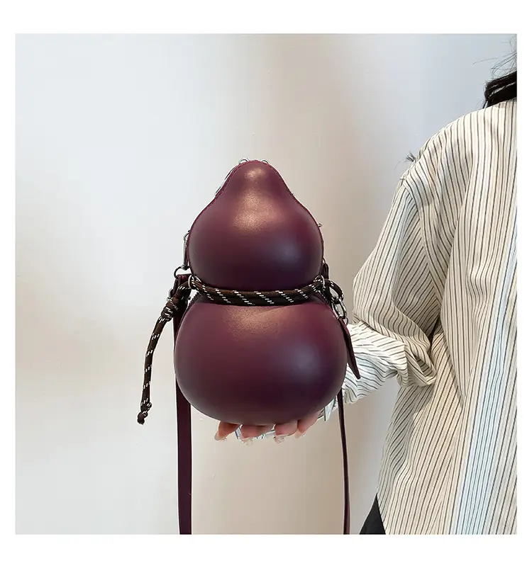 Cute Gourd Crossbody Bag for Women Brown — feature 17