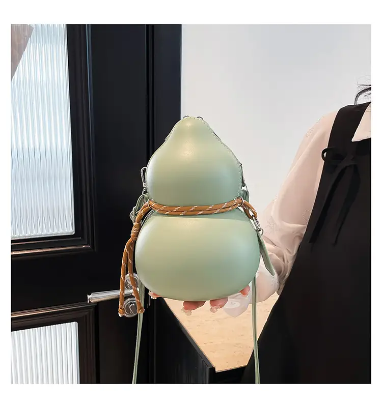 Cute Gourd Crossbody Bag for Women Brown — feature 20