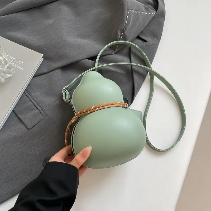 Cute Gourd Crossbody Bag for Women Brown