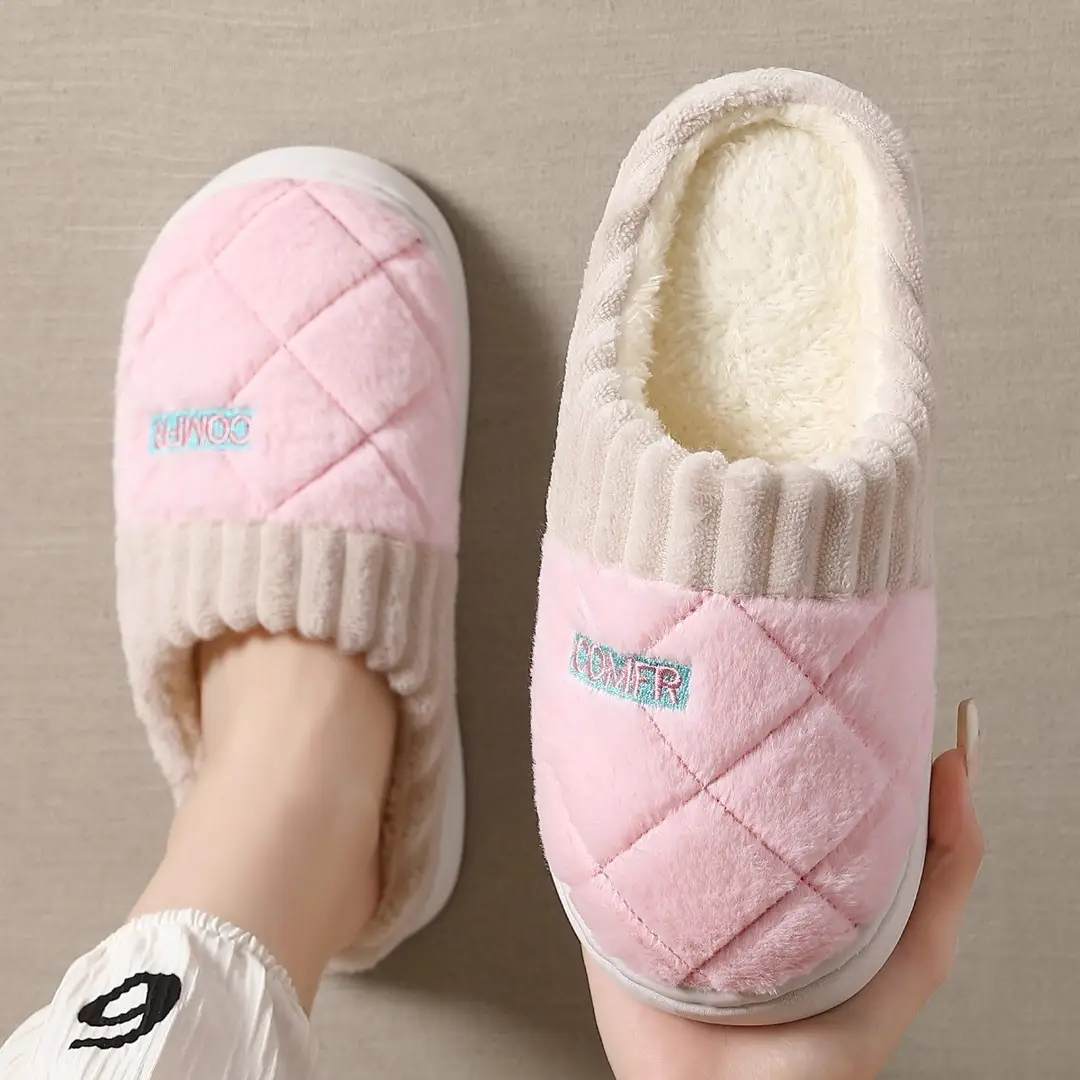 Cotton Slippers for Men for Autumn and Winter Outdoor Wear 2026 New Style Home Indoor Non-Slip Thick-Soled Warm Plush Cotton Slippers for Men