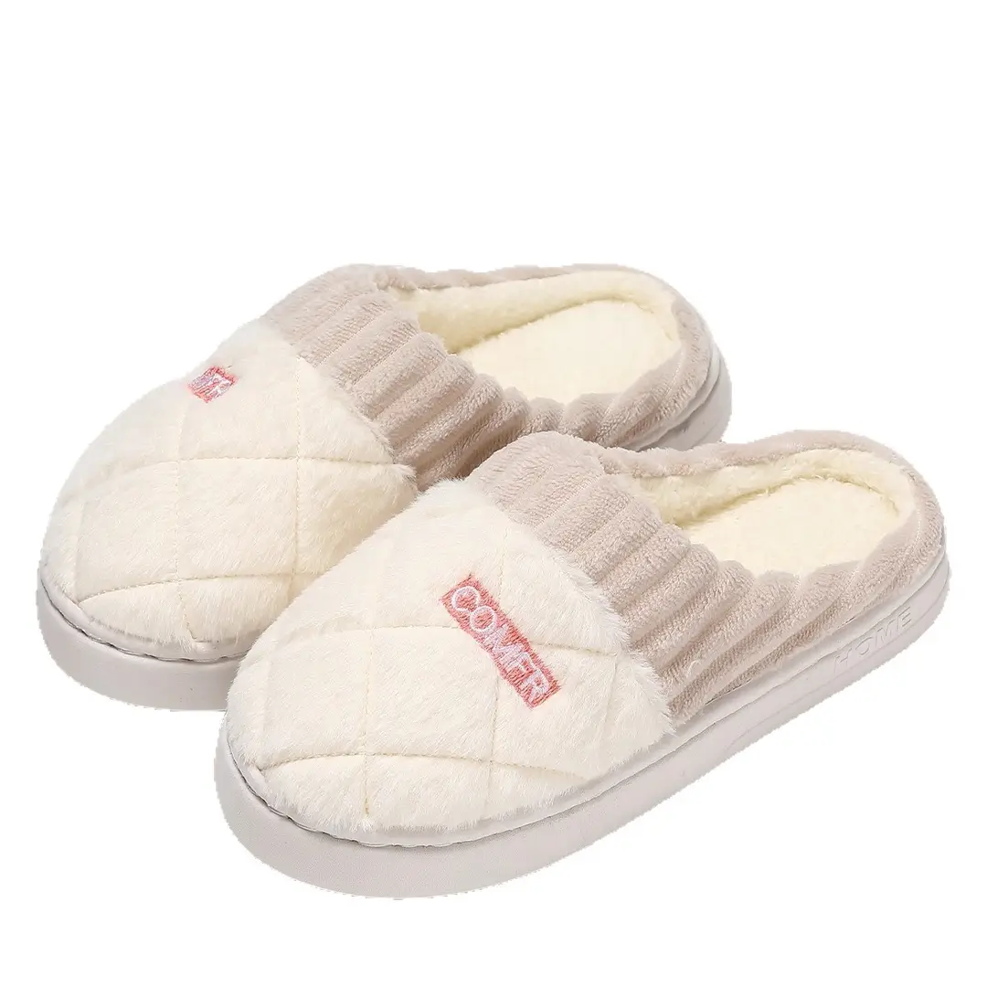 Cotton Slippers for Men for Autumn and Winter Outdoor Wear 2026 New Style Home Indoor Non-Slip Thick-Soled Warm Plush Cotton Slippers for Men