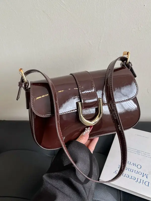 Red Square Shoulder Crossbody Bag for Women - Image 6