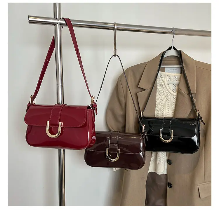 Red Square Shoulder Crossbody Bag for Women — feature 1