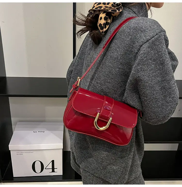 Red Square Shoulder Crossbody Bag for Women — feature 14