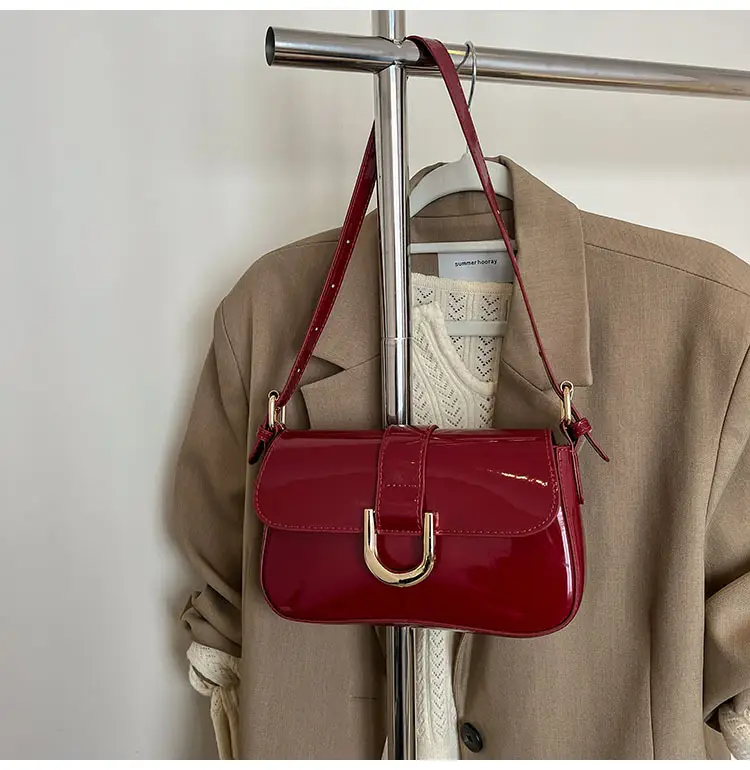 Red Square Shoulder Crossbody Bag for Women — feature 27