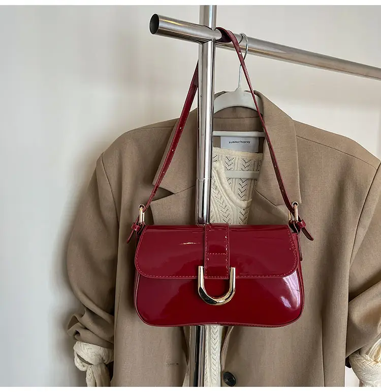 Red Square Shoulder Crossbody Bag for Women — feature 28