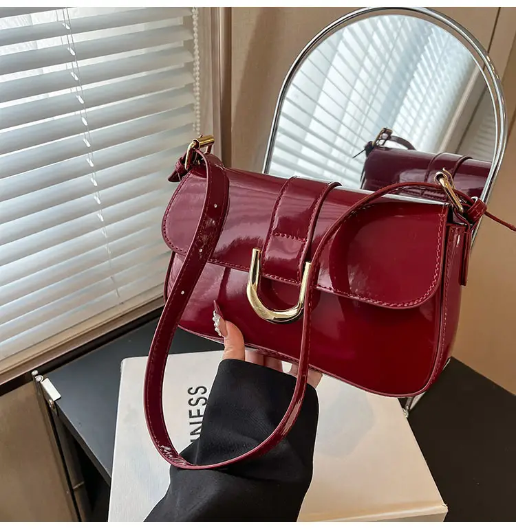 Red Square Shoulder Crossbody Bag for Women — feature 29