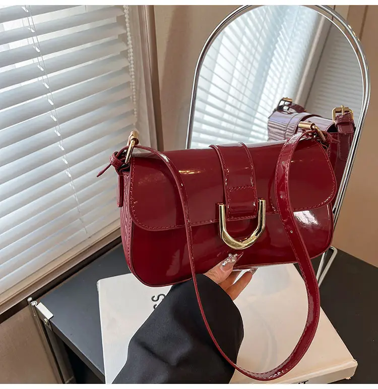 Red Square Shoulder Crossbody Bag for Women — feature 30