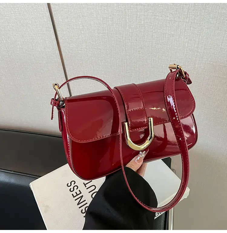 Red Square Shoulder Crossbody Bag for Women — feature 31