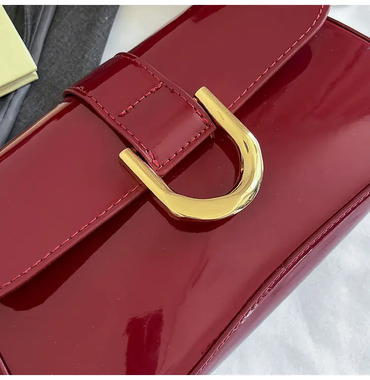 Red Square Shoulder Crossbody Bag for Women — feature 6