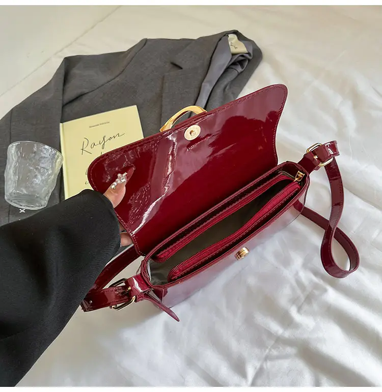Red Square Shoulder Crossbody Bag for Women — feature 7