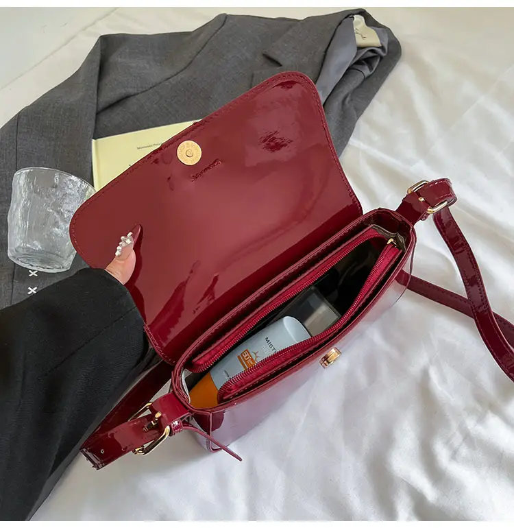 Red Square Shoulder Crossbody Bag for Women — feature 8