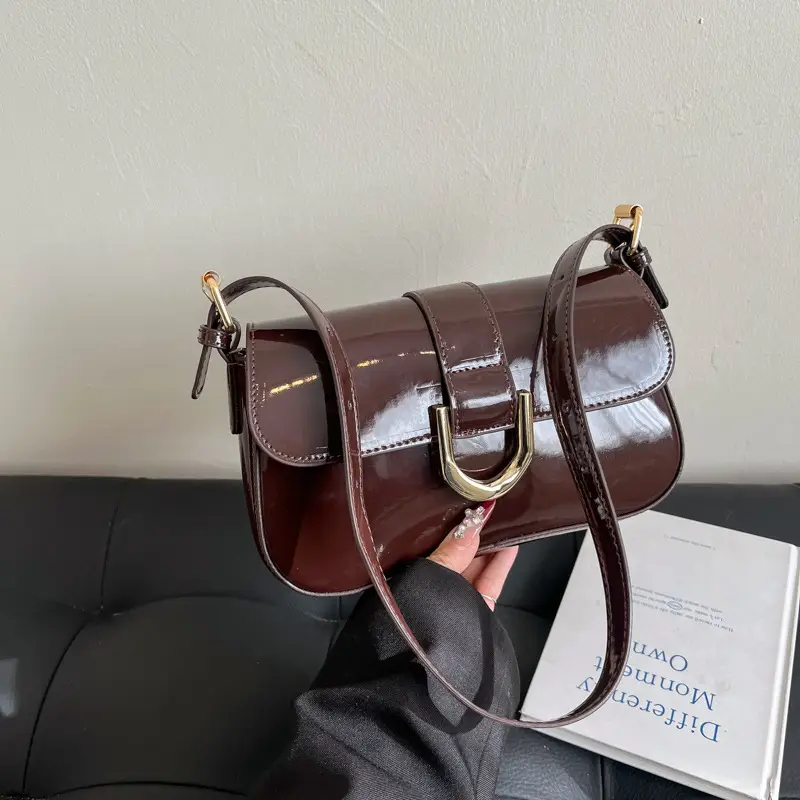 Red Square Shoulder Crossbody Bag for Women - Image 3