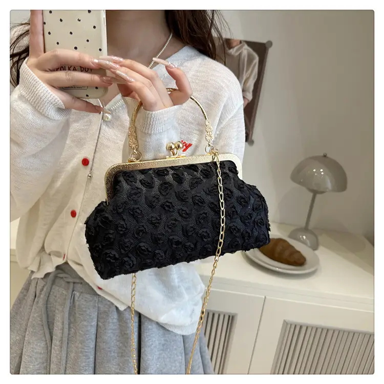 Pink Pearl Embroidered Shoulder Bag for Women — feature 22