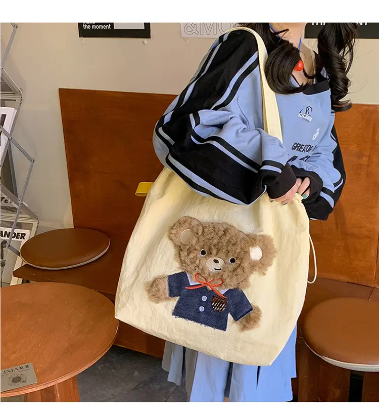 Cute Teddy Bear One Shoulder Bag for Women Large Capacity — feature 11
