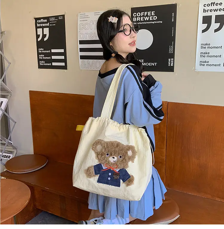 Cute Teddy Bear One Shoulder Bag for Women Large Capacity — feature 12