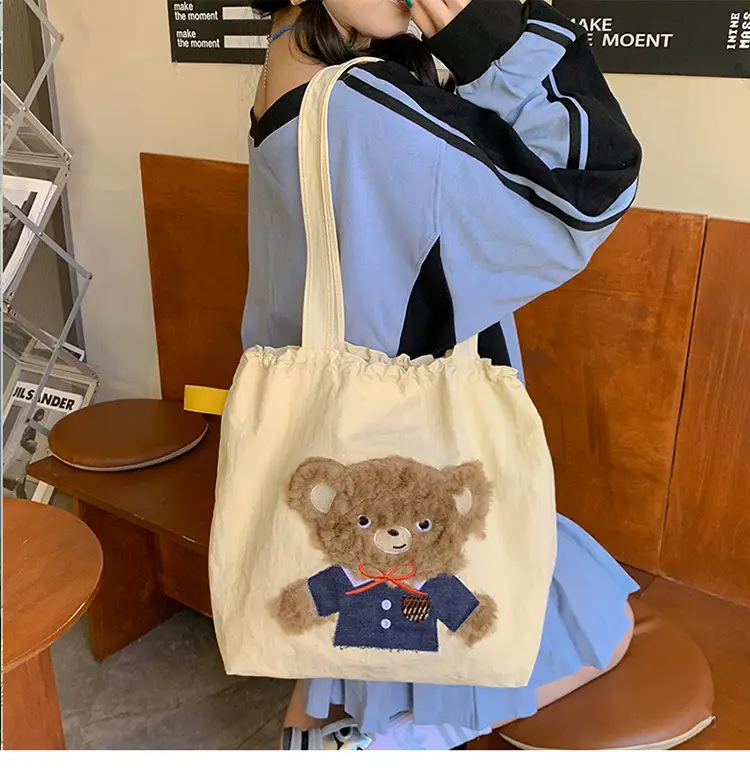 Cute Teddy Bear One Shoulder Bag for Women Large Capacity — feature 14