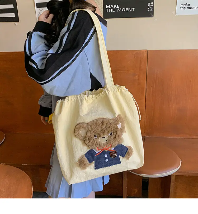 Cute Teddy Bear One Shoulder Bag for Women Large Capacity — feature 16
