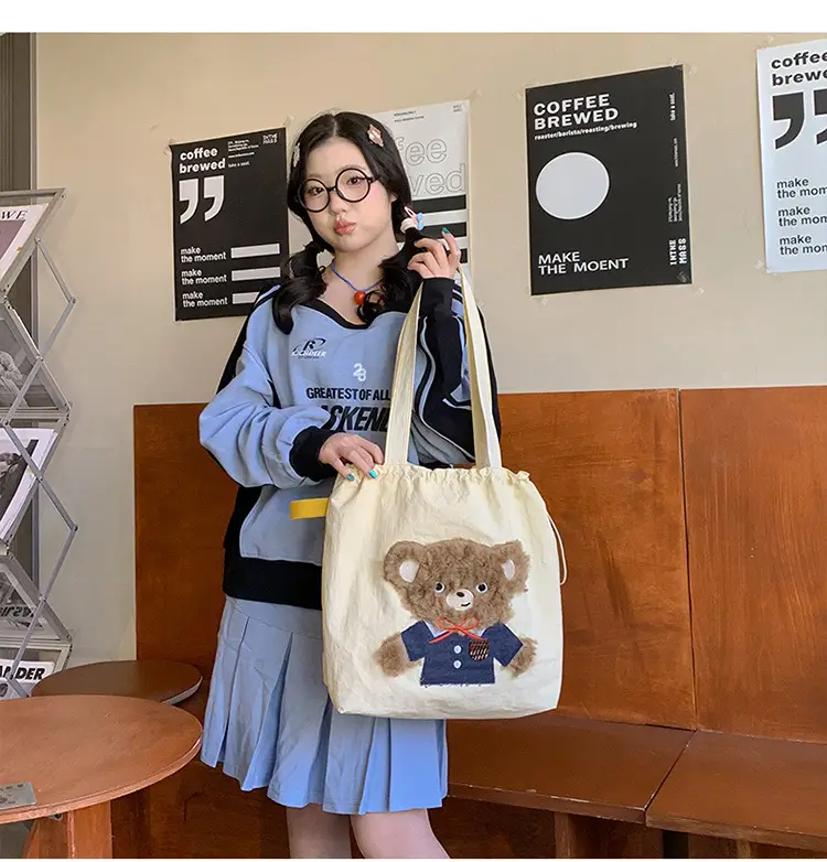 Cute Teddy Bear One Shoulder Bag for Women Large Capacity — feature 18
