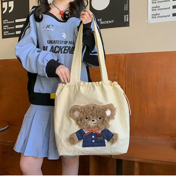 Cute Teddy Bear One Shoulder Bag for Women Large Capacity — feature 20