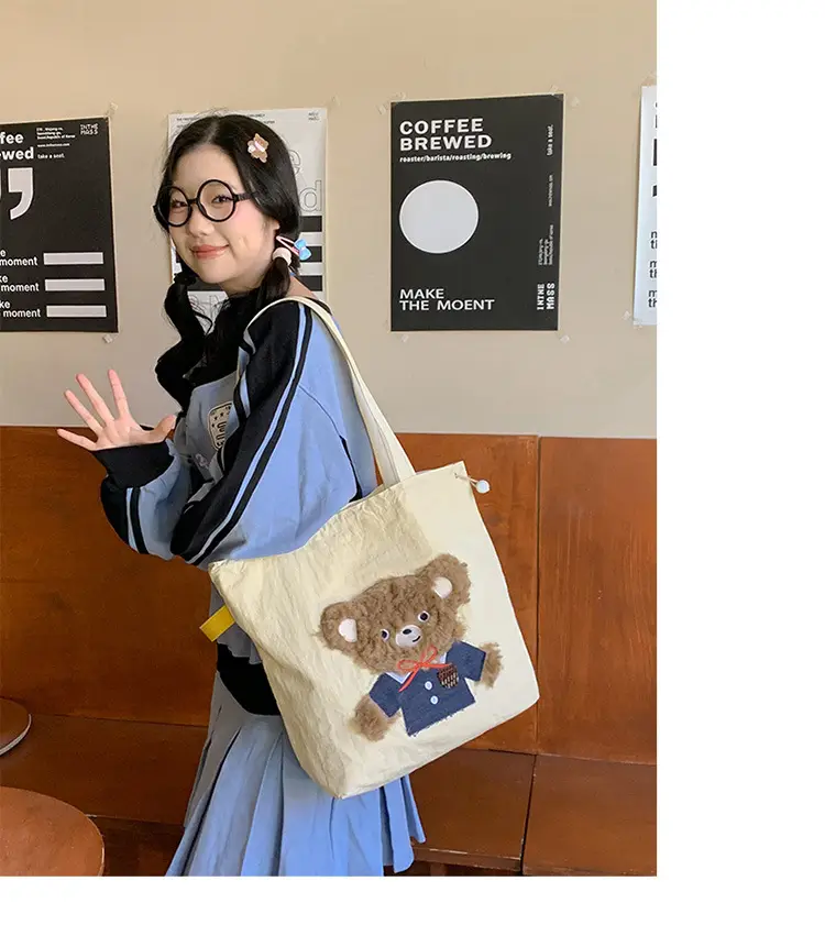 Cute Teddy Bear One Shoulder Bag for Women Large Capacity — feature 22
