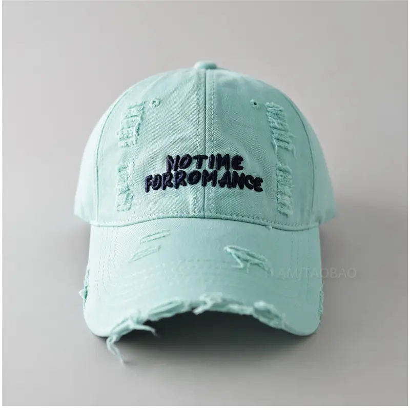 Women's Brown 3D Letter Hole Cap with Ponytail - Image 10