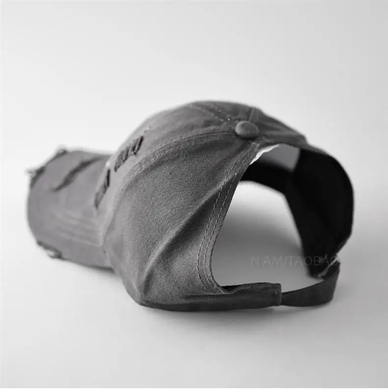 Women's Brown 3D Letter Hole Cap with Ponytail — feature 12