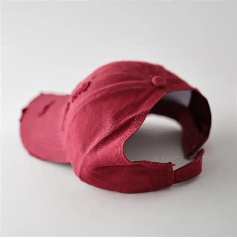 Women's Brown 3D Letter Hole Cap with Ponytail — feature 7