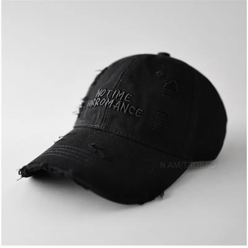 Women's Brown 3D Letter Hole Cap with Ponytail - Image 3