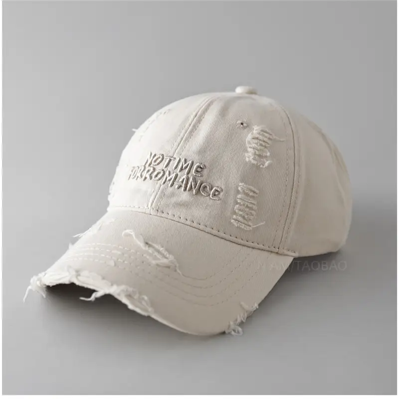 Women's Brown 3D Letter Hole Cap with Ponytail - Image 7