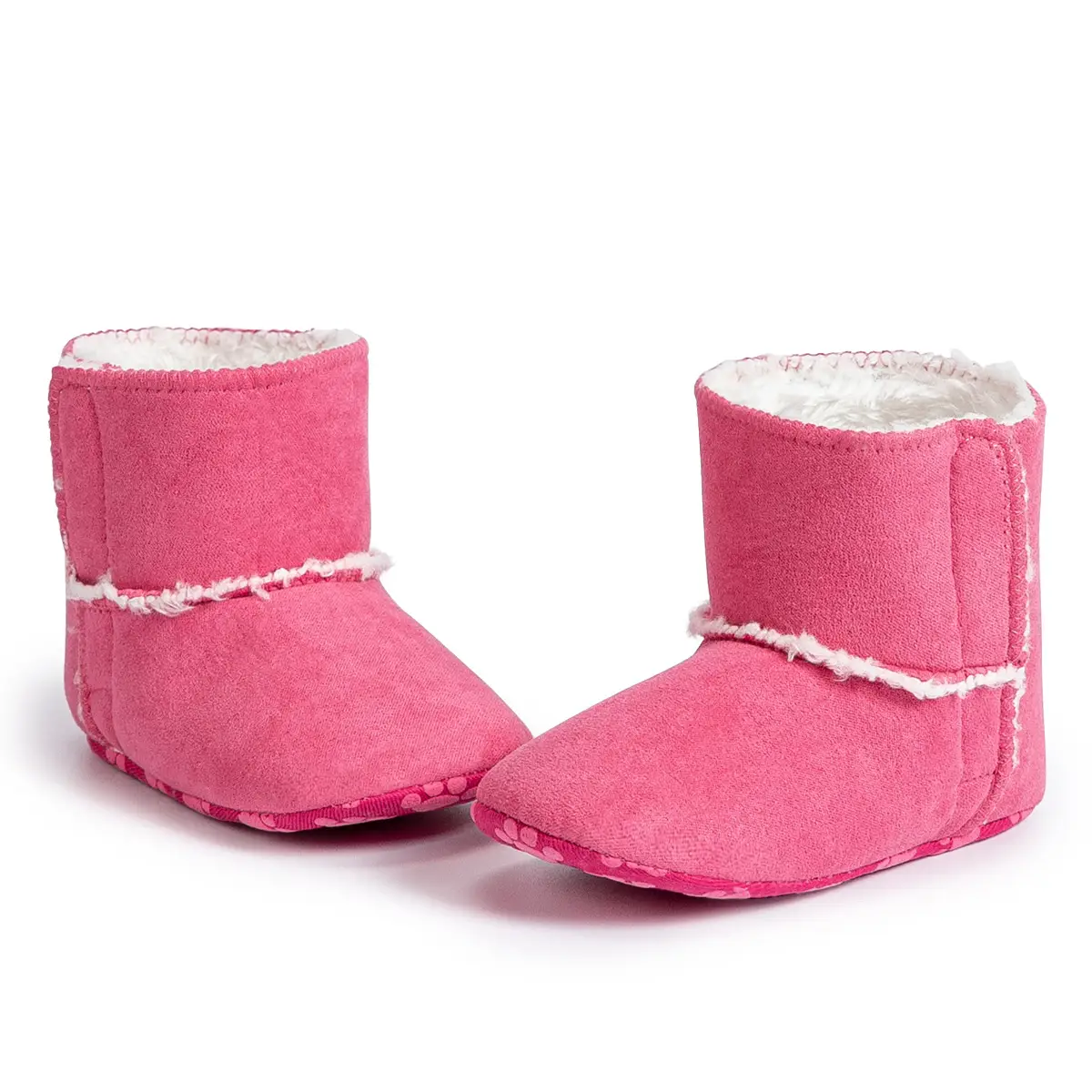 Pink Fleece Lined Baby Boots 0-18 Months — feature 14