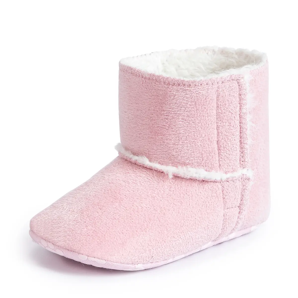 Pink Fleece Lined Baby Boots 0-18 Months — feature 6