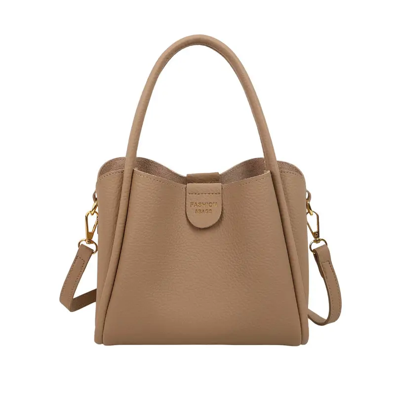 Women Bucket Bag Brown Leather Shoulder Crossbody 2025 - Image 12