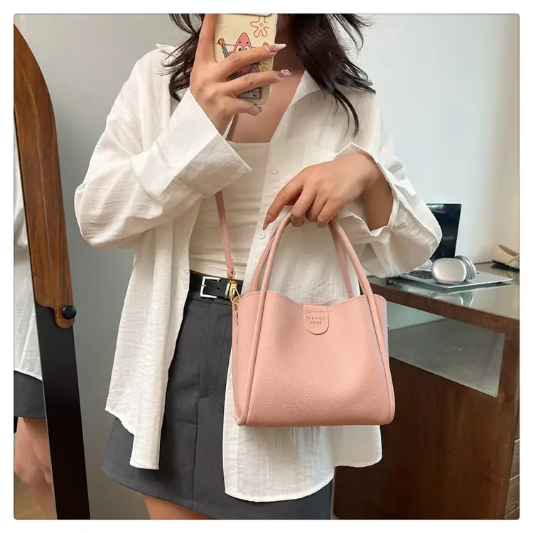 Women Bucket Bag Brown Leather Shoulder Crossbody 2025 — feature 16