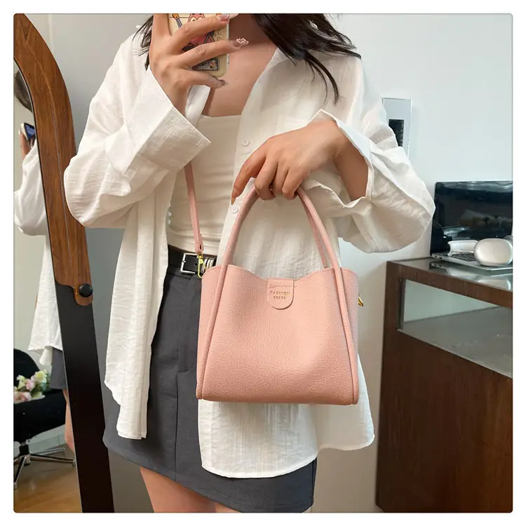 Women Bucket Bag Brown Leather Shoulder Crossbody 2025 — feature 17
