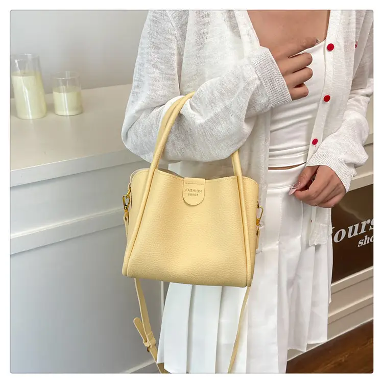 Women Bucket Bag Brown Leather Shoulder Crossbody 2025 — feature 20