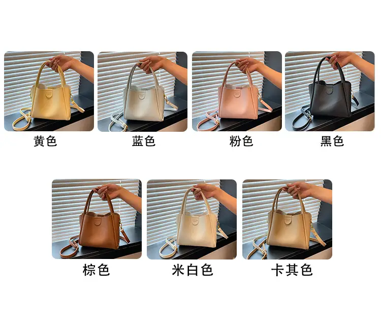 Women Bucket Bag Brown Leather Shoulder Crossbody 2025 — feature 5