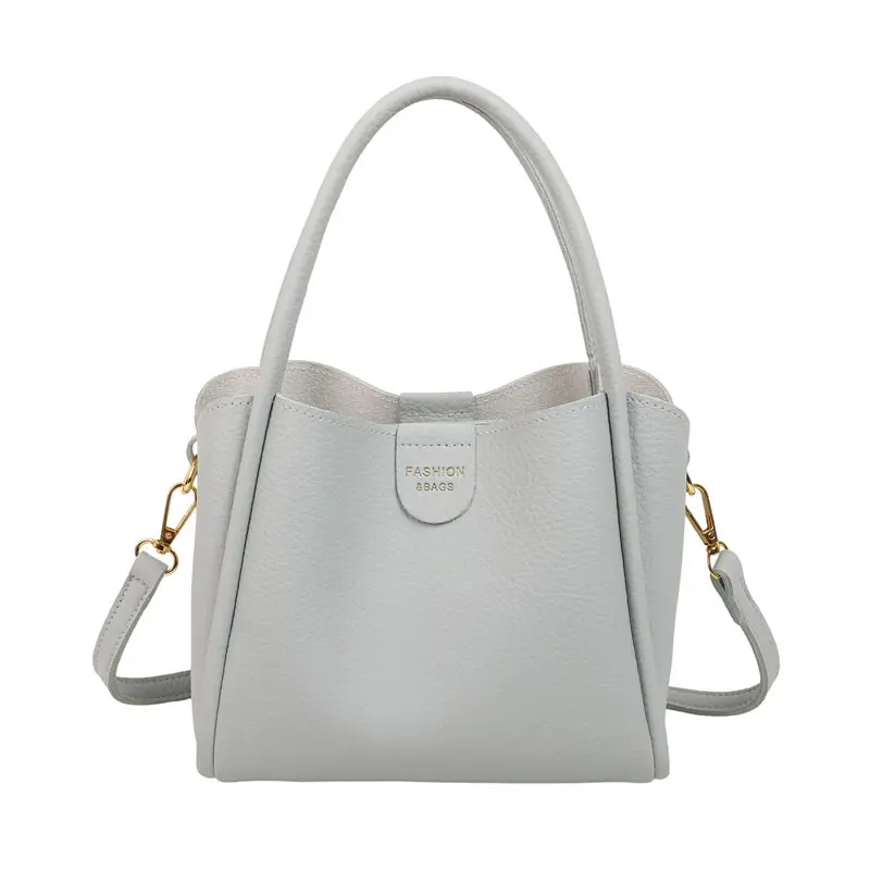 Women Bucket Bag Brown Leather Shoulder Crossbody 2025 - Image 3