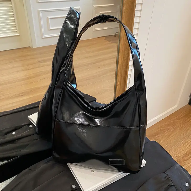 Black PU Leather Shoulder Bag for Women 2025 - Image 5